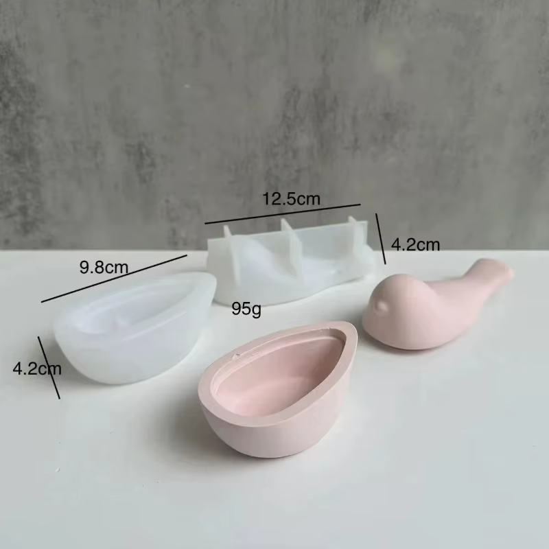 Molde de silicona con forma de pájaro para proyectos DIY