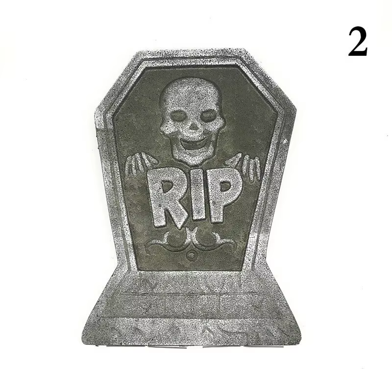 Decoración de lápidas de espuma para escena de cementerio Halloween