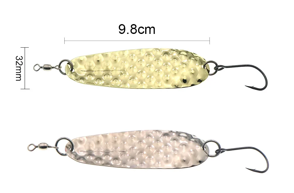 Señuelo de pesca plateado