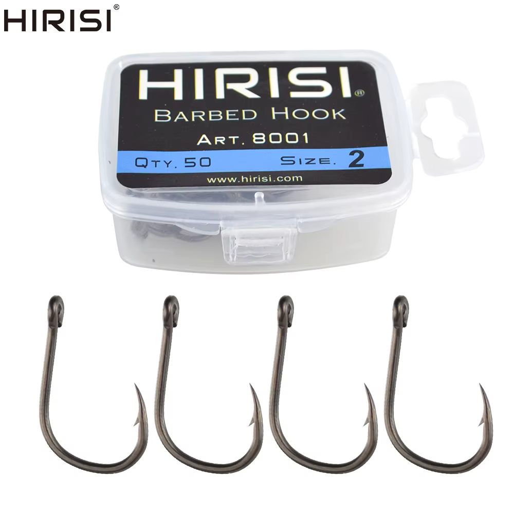 Anzuelos carpfishing Hirisi 8001 – Acero carbono con púas
