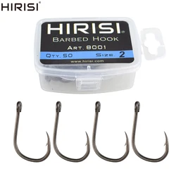 Anzuelos carpfishing Hirisi 8001 – Acero carbono con púas