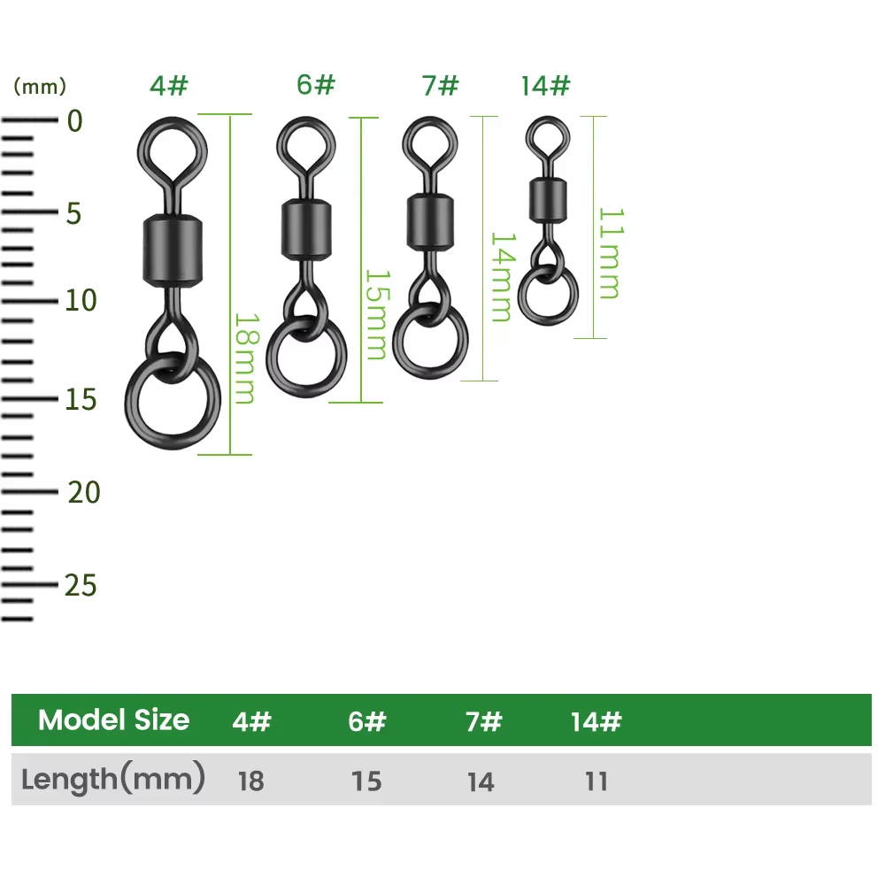 Giratorios Chod negro mate DNDYUJU para Ronnie Rig carpa - imagen 3
