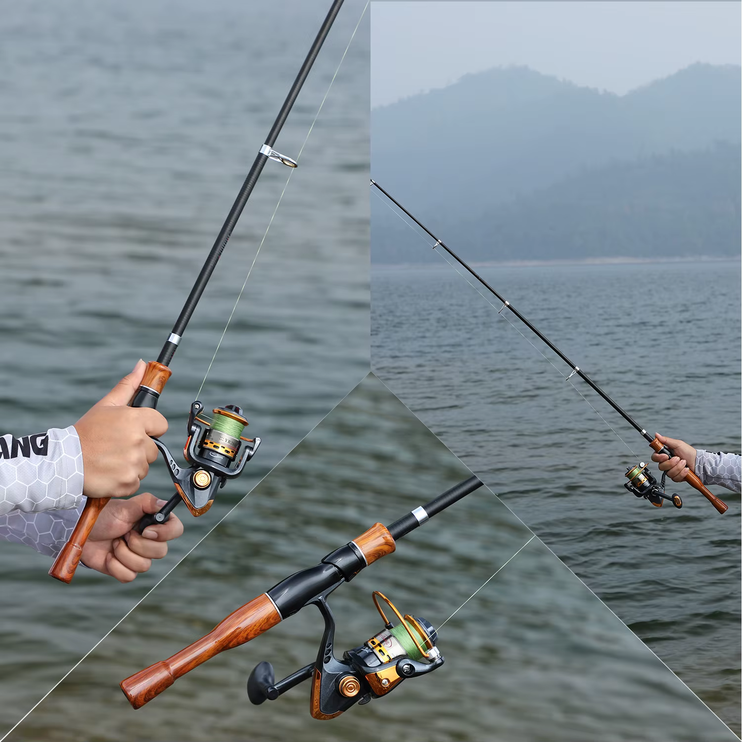 Sougayilang Caña de Pesca Telescópica Sensibilidad + Carrete 5.5:1 - imagen 5