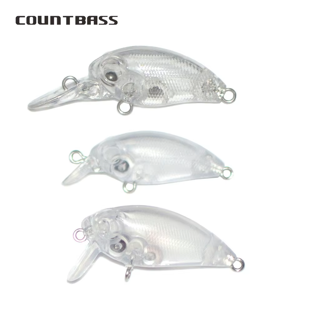 Cebo Countbass Wobbler 32-35mm blanco sin pintar