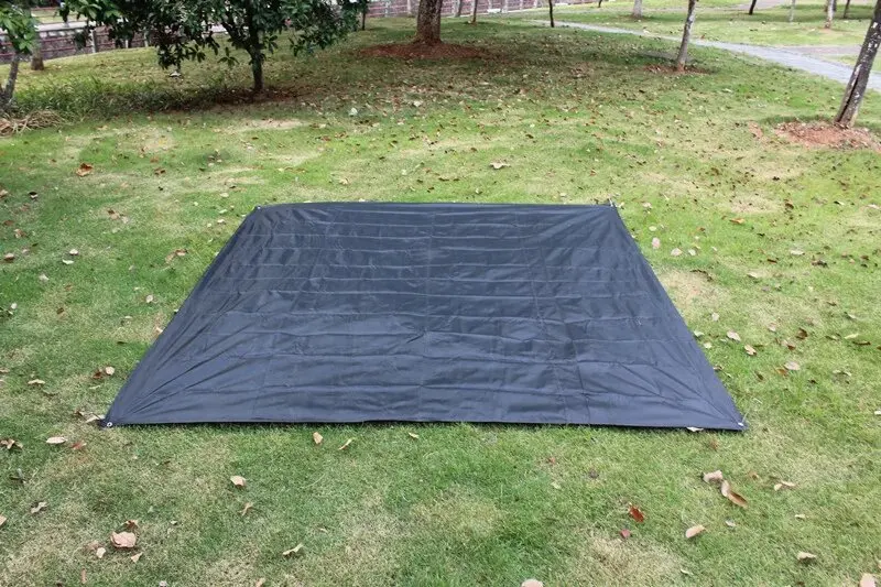 Manta verde como colchoneta de picnic