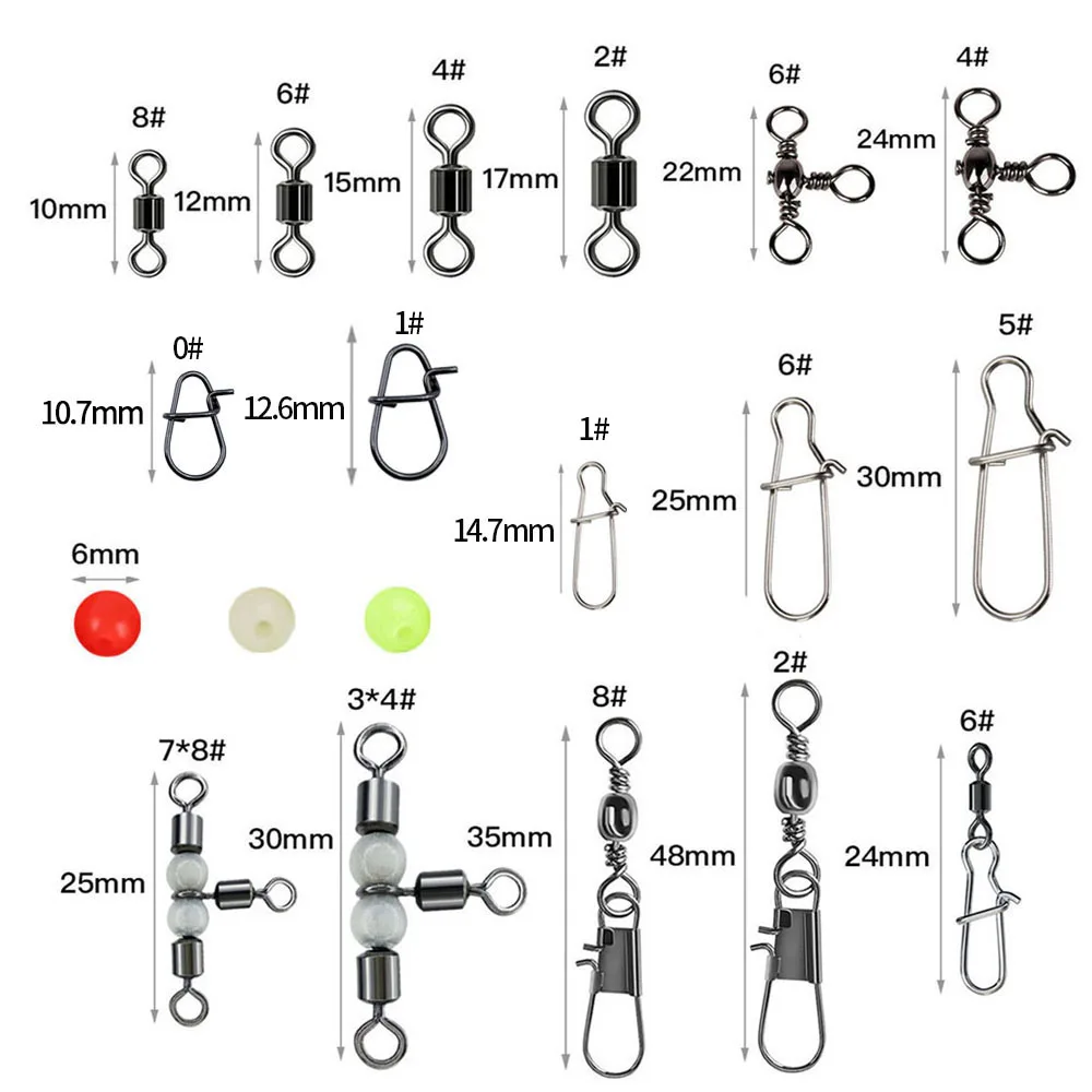 Accesorios de Pesca: broches, emerillones y cuentas para montaje - imagen 3