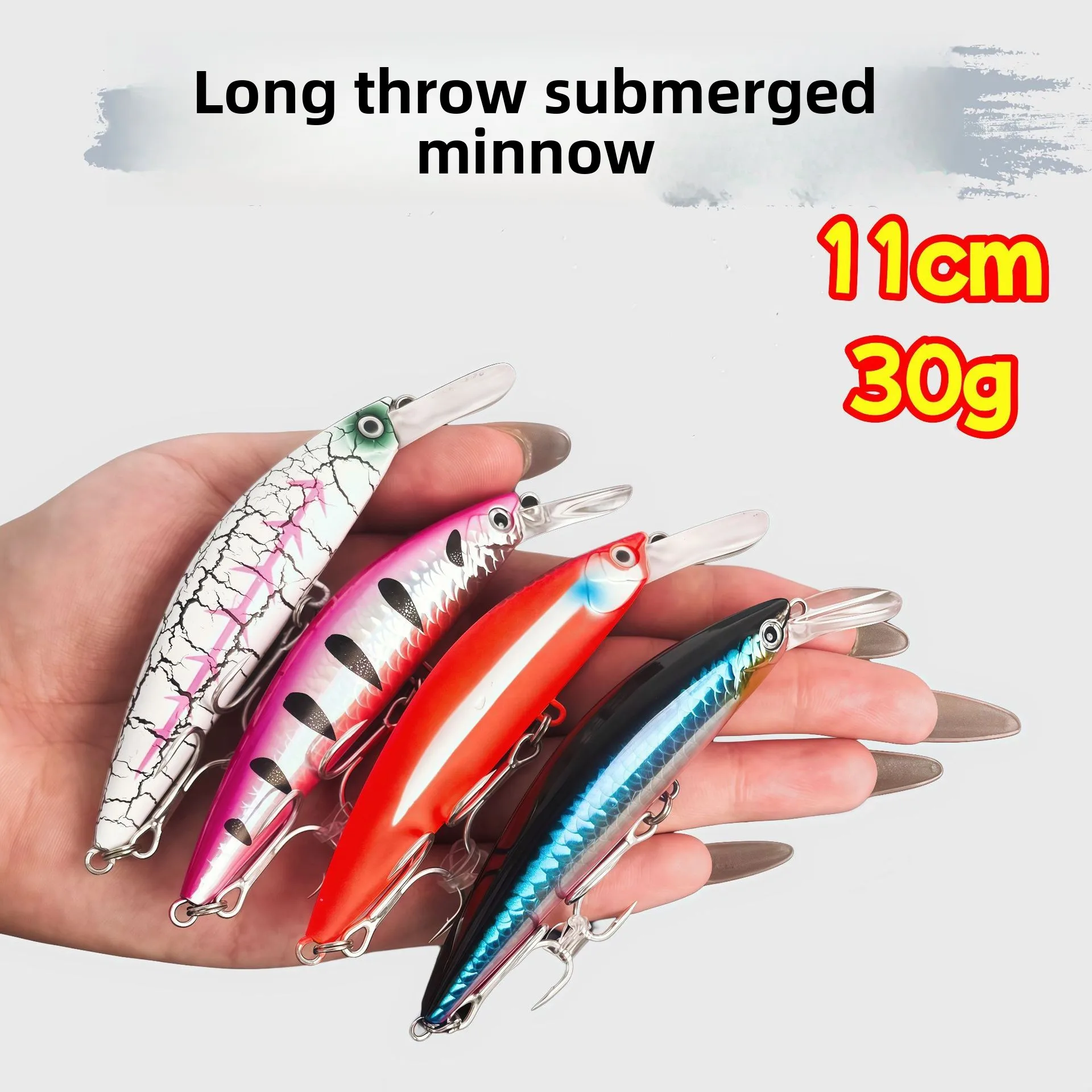 MUKUN Wobbler Minnow hundible – señuelo duro para pesca marina - imagen 5
