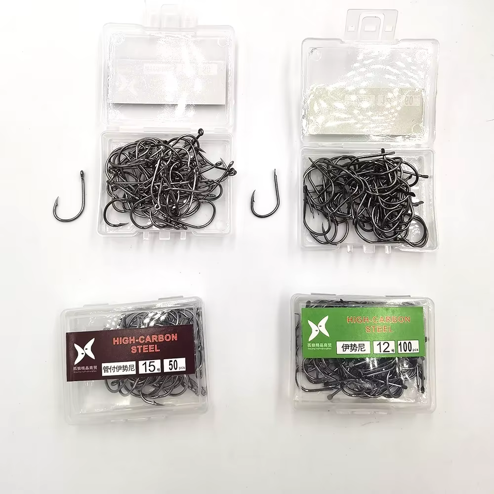 Anzuelos redondos acero carbono para pesca de carpa - imagen 3