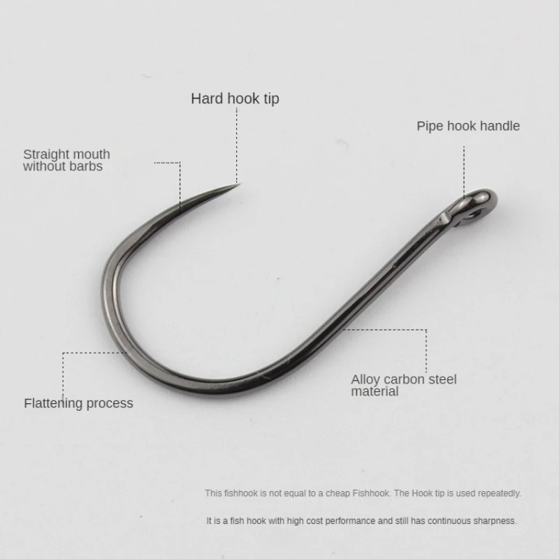 Anzuelos de Carpa Circulo Negro - Kit Sin Puas para Jigging - imagen 5