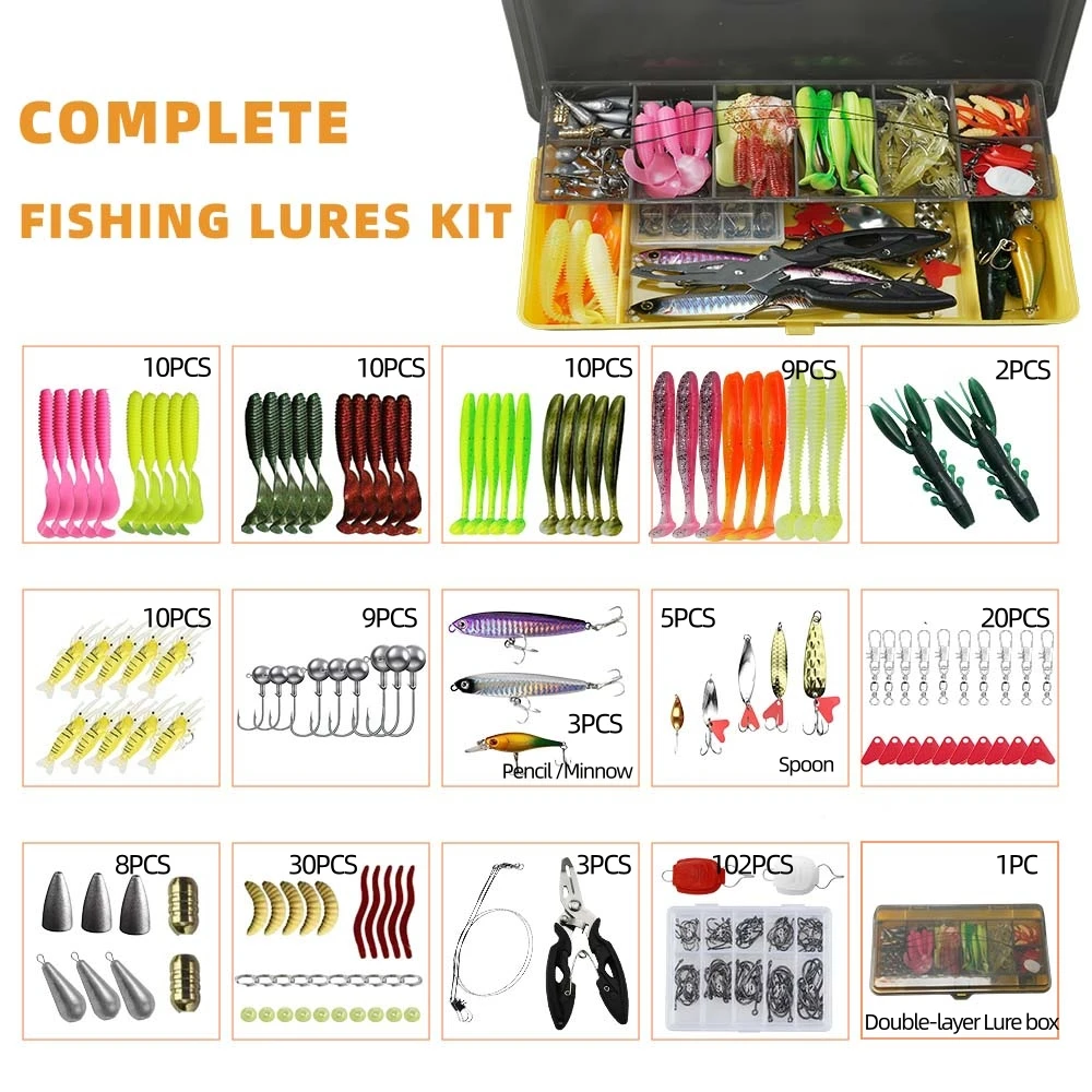 BRAVMACK Kit de señuelos para lucio y lubina con vinilos y jig - imagen 4