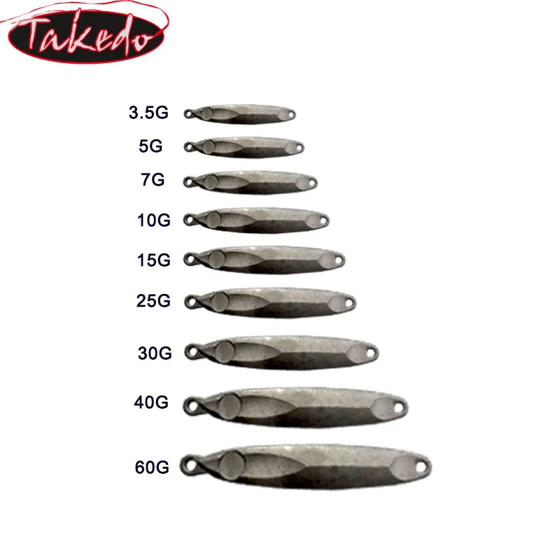 TAKEDO Señuelos de jigging de tungsteno tipo cuchara para lubina - imagen 3