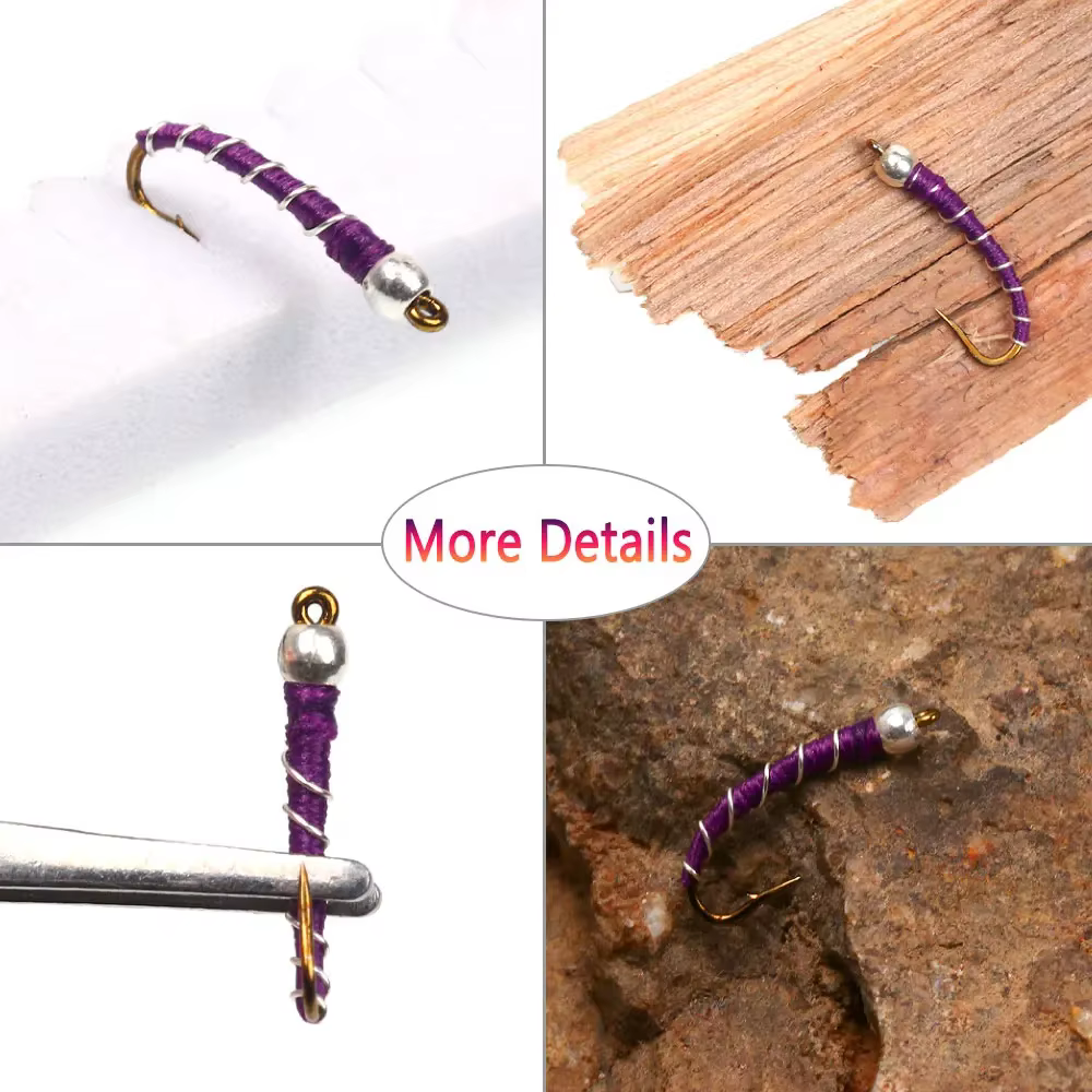 Bimoo Señuelos cabeza de latón para trucha y perca - imagen 4