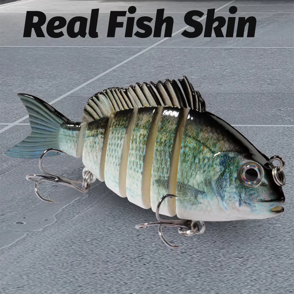 Swimbait GOBAIT 8cm – Señuelo multiarticular de hundimiento lento con triples - imagen 5