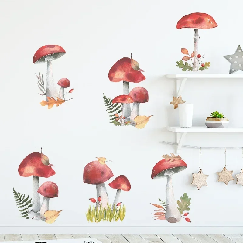 Pegatinas de pared infantiles: bosque de hadas, setas y plantas - imagen 2