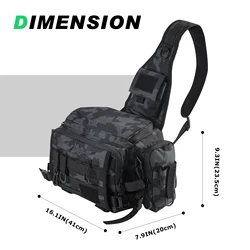 Bandolera de pesca Goture con soporte para caña – Resistente al agua