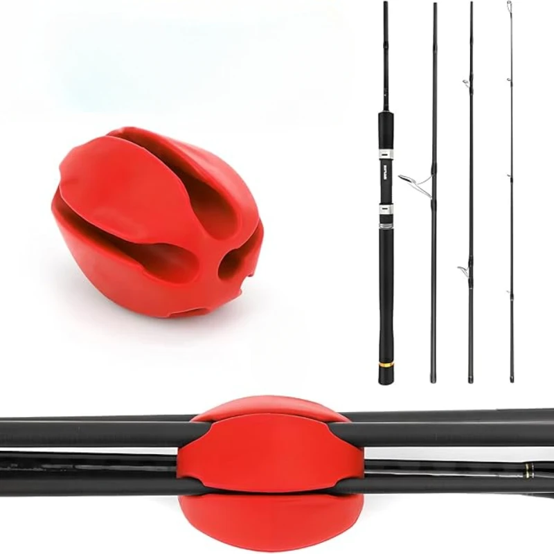 Soporte antideslizante de silicona con clip para cañas de pesca - imagen 4