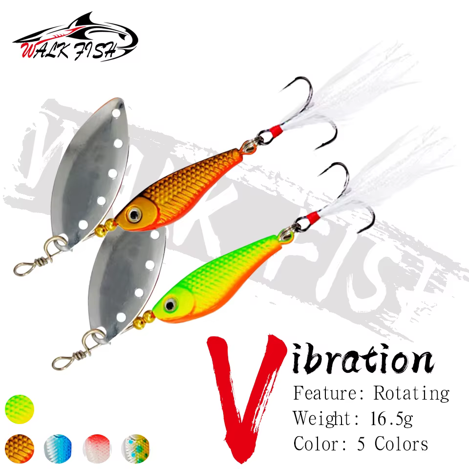 Señuelo VIB Walk Fish - Plumas y lentejuelas para spinning - imagen 2