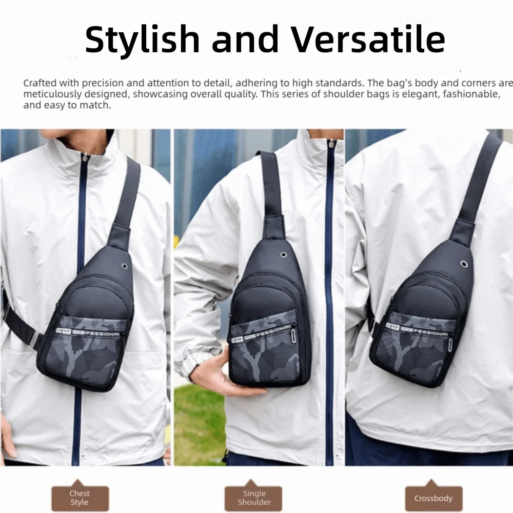 Bolso de Pecho Impermeable Oxford Gran Capacidad con Multibolsillos - imagen 2