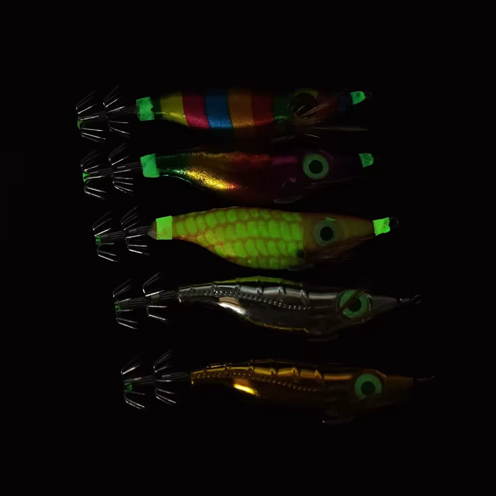 Ackibbik Anzuelos Calamar Brillantes – Señuelo Luminoso Sep - imagen 2