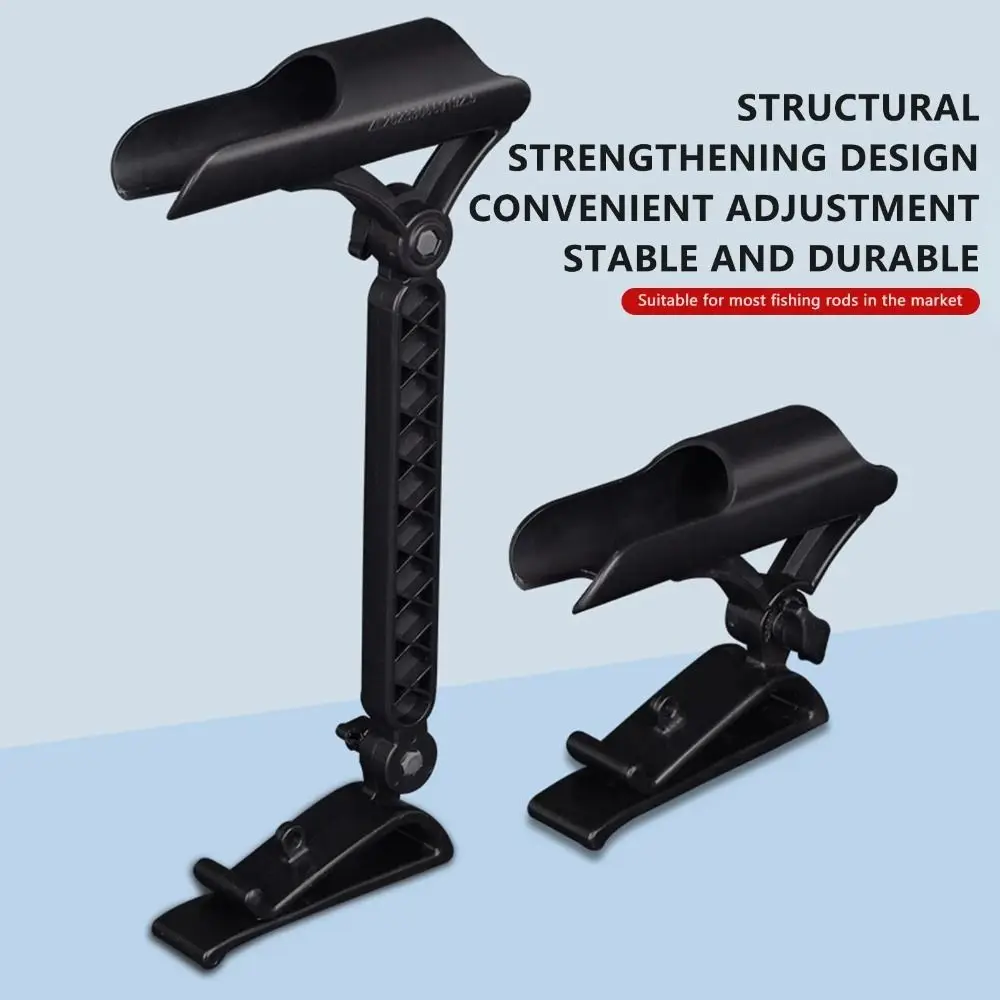 Soporte de caña con clip ajustable para pesca en hielo, plegable - imagen 2