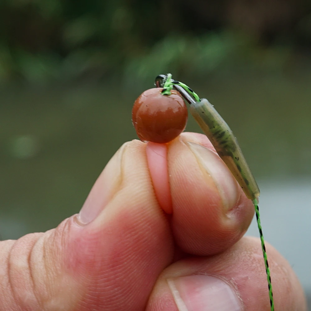 Cebo bola flotante de silicona Hirisi para carpa con cuentas - imagen 4