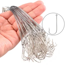 Bajo de acero antimordida para lucio y lubina con giratorio