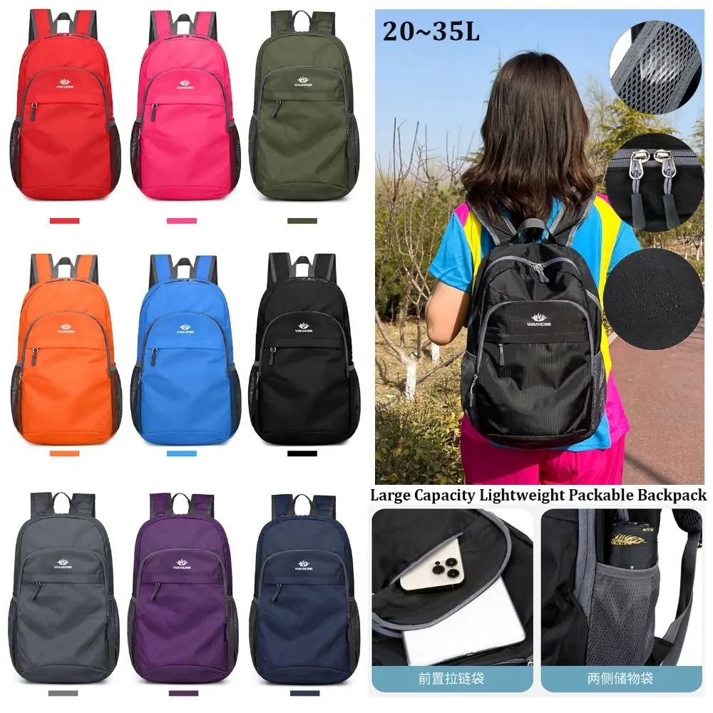 Mochila plegable impermeable ultraligera para viaje y senderismo