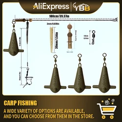 Pesca carpas Helicopter y Ronnie Rig, plomos recubiertos anti-enredos