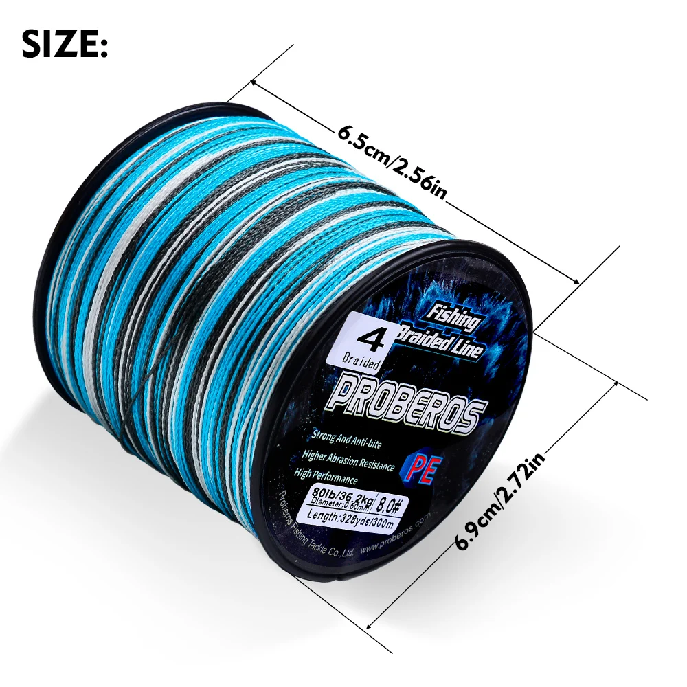 PROBEROS Sedal trenzado multifilamento duradero para pesca lubina - imagen 5