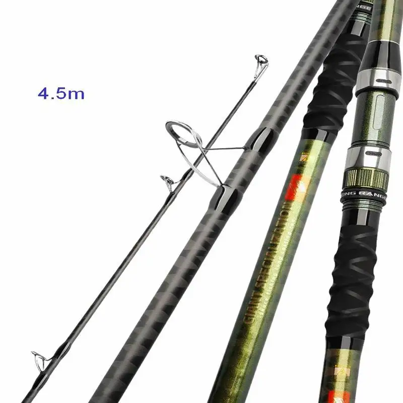 Caña de Surfcasting ZZ427 XXH acción rápida con anillas KW