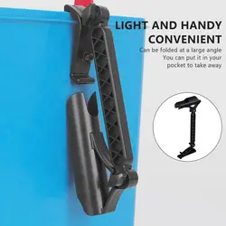 Soporte de caña con clip ajustable para pesca en hielo, plegable