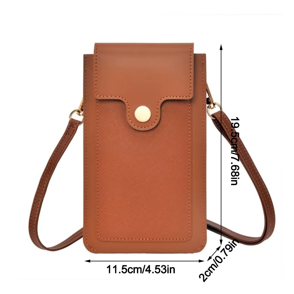 Bolso bandolera para móvil de cuero PU con pantalla táctil - imagen 5