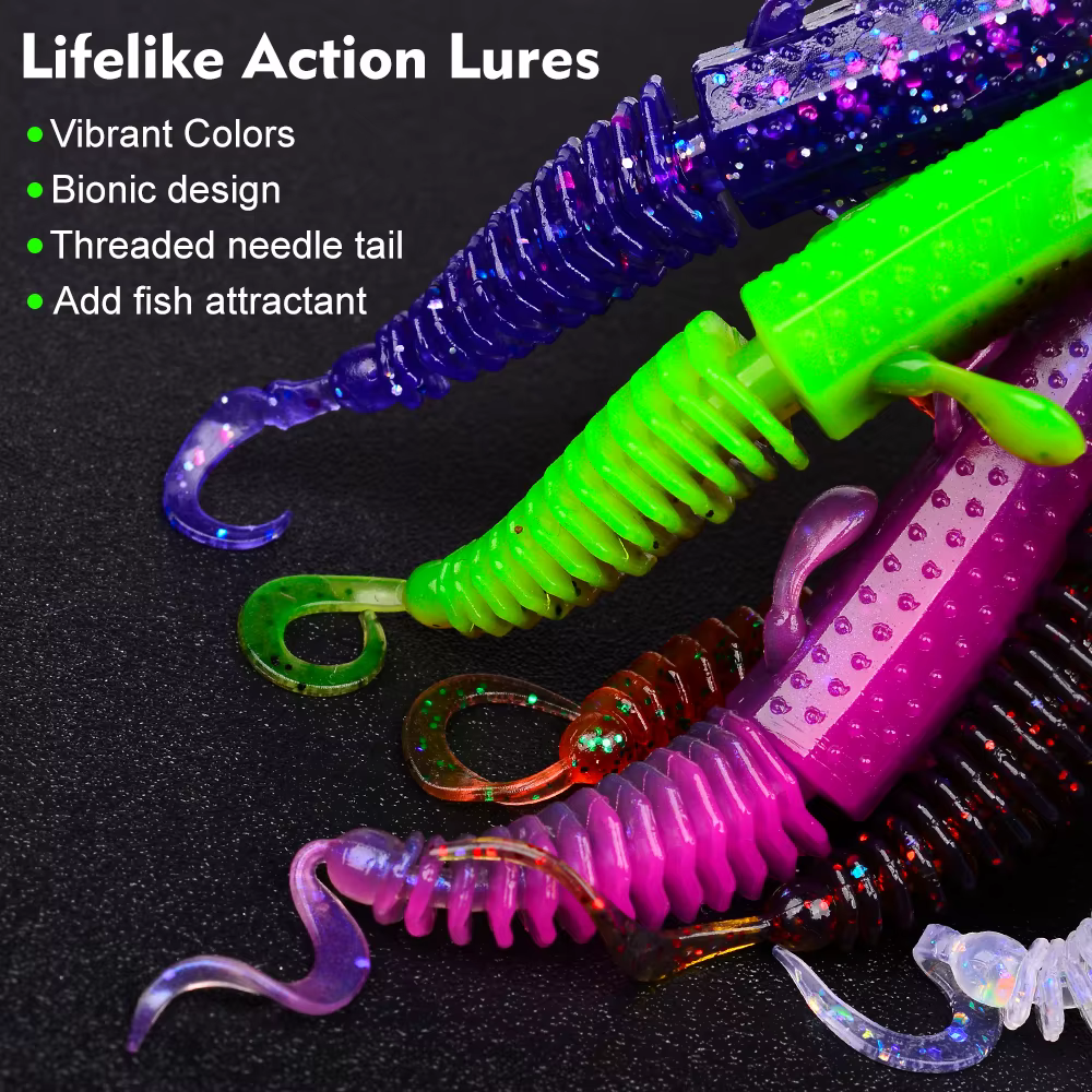 Sunlure Señuelos Biónicos Cola Enrollada – Para Atún y Pesca Marítima - imagen 2