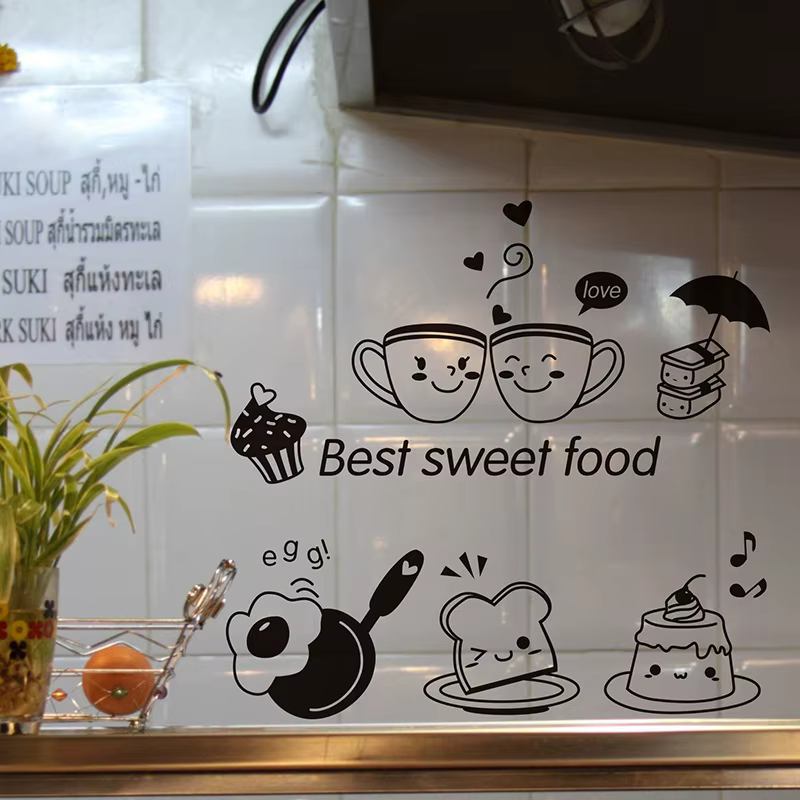 Vinilo decorativo para pared de cocina con diseño dulce - imagen 3