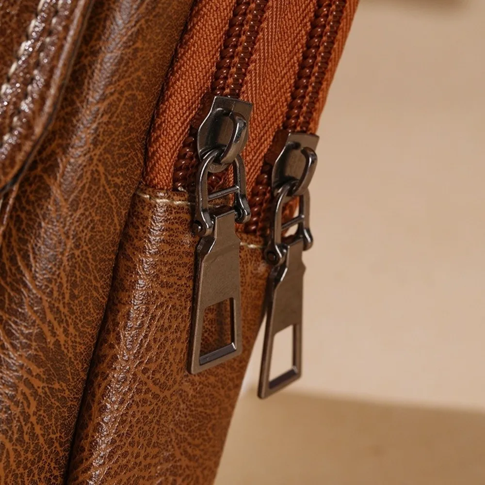 Bolso bandolera de cuero PU versátil con múltiples bolsillos - imagen 3