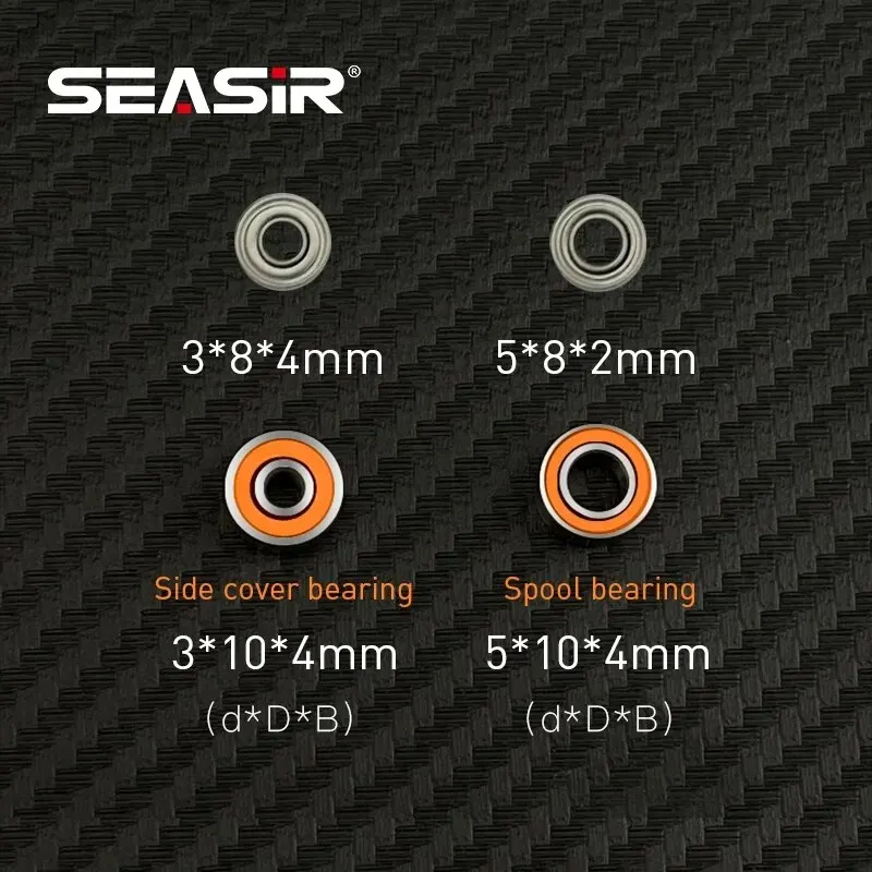 Rodamientos de pesca SEASIR – Polea 3x10x4 + carrete 5x10x4 - imagen 5