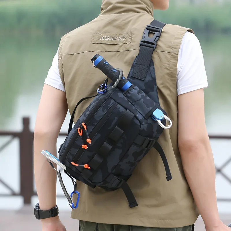 Riñonera táctica Molle – Bolsa de pesca para pecho y senderismo - imagen 2
