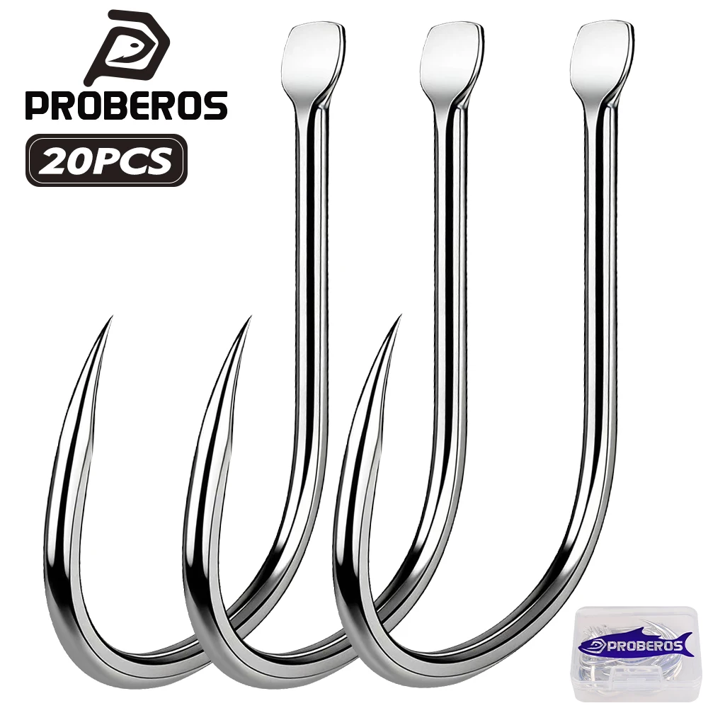 Proberos Anzuelos curvos de acero alto carbono con púas para pesca - imagen 4