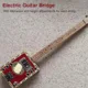 Puente de guitarra Hardtail ajustable zinc negro para reparación - imagen 3