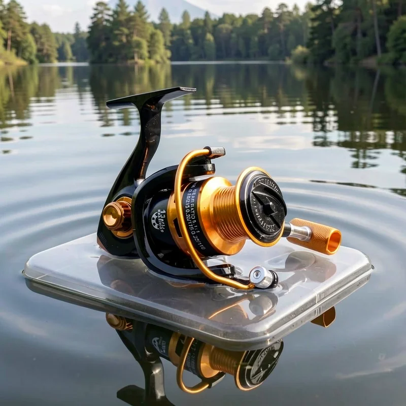 Carrete giratorio de pesca cuerpo de aluminio alta resistencia - imagen 2