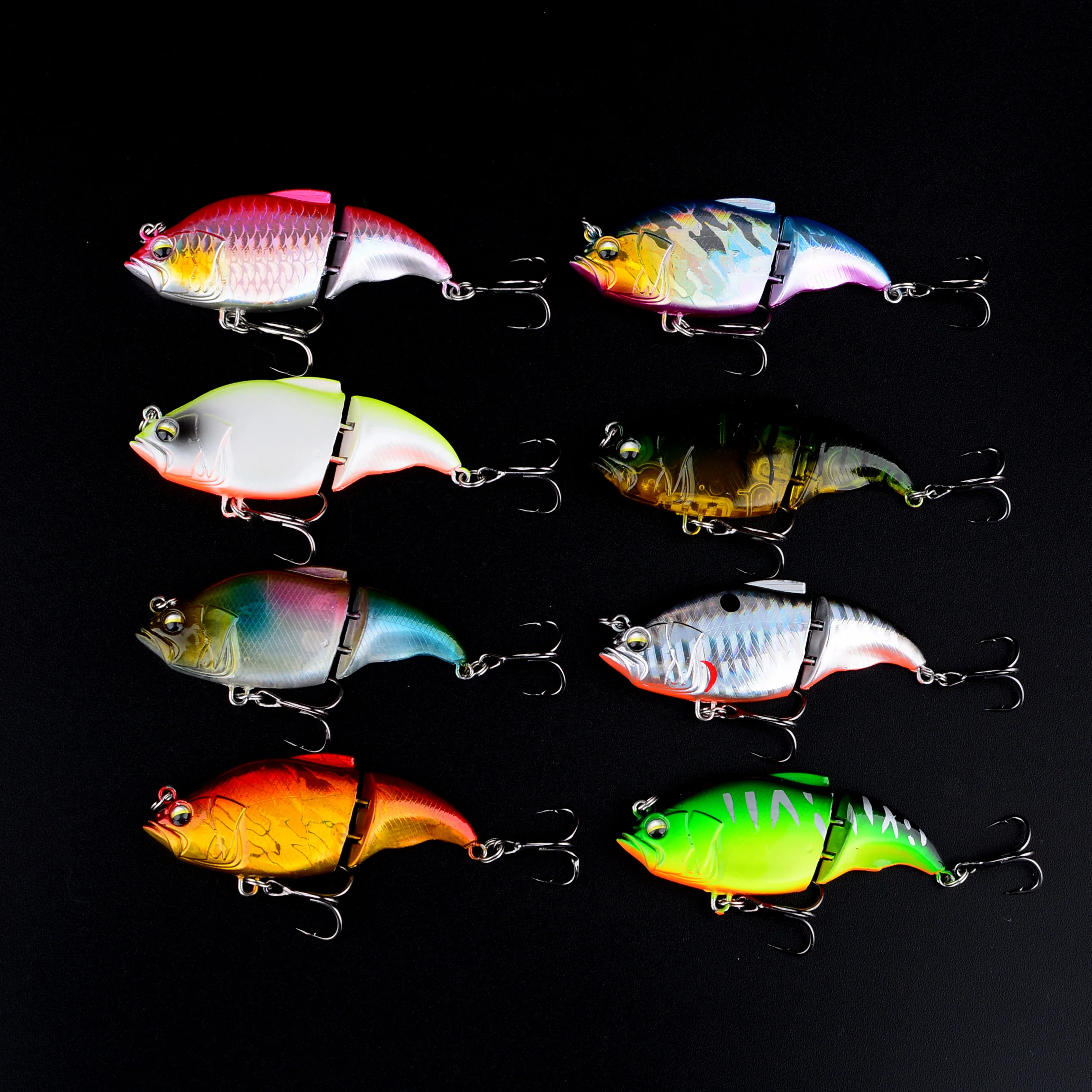 Wobbler Minnow de dos segmentos flotante swimbait para lubina y lucio - imagen 5