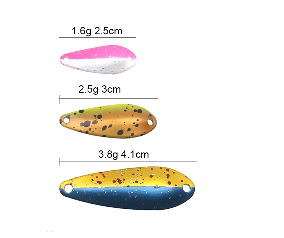 Variantes de color de la cuchara de pesca