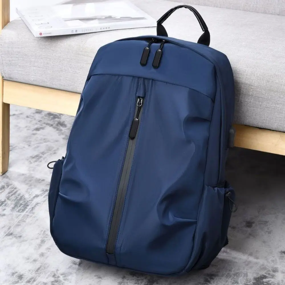 Mochila ordenador lavable de nailon gran capacidad gris negro azul - imagen 3