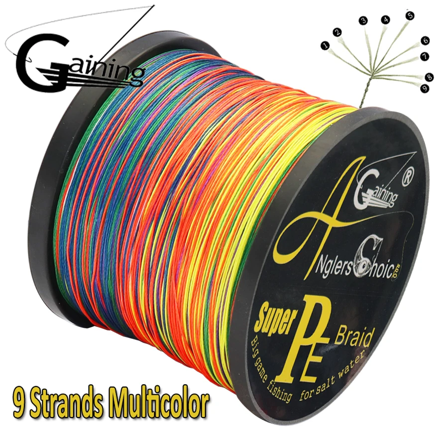 Trenzada 9 hebras multicolor para pesca de carpa alta resistencia - imagen 4