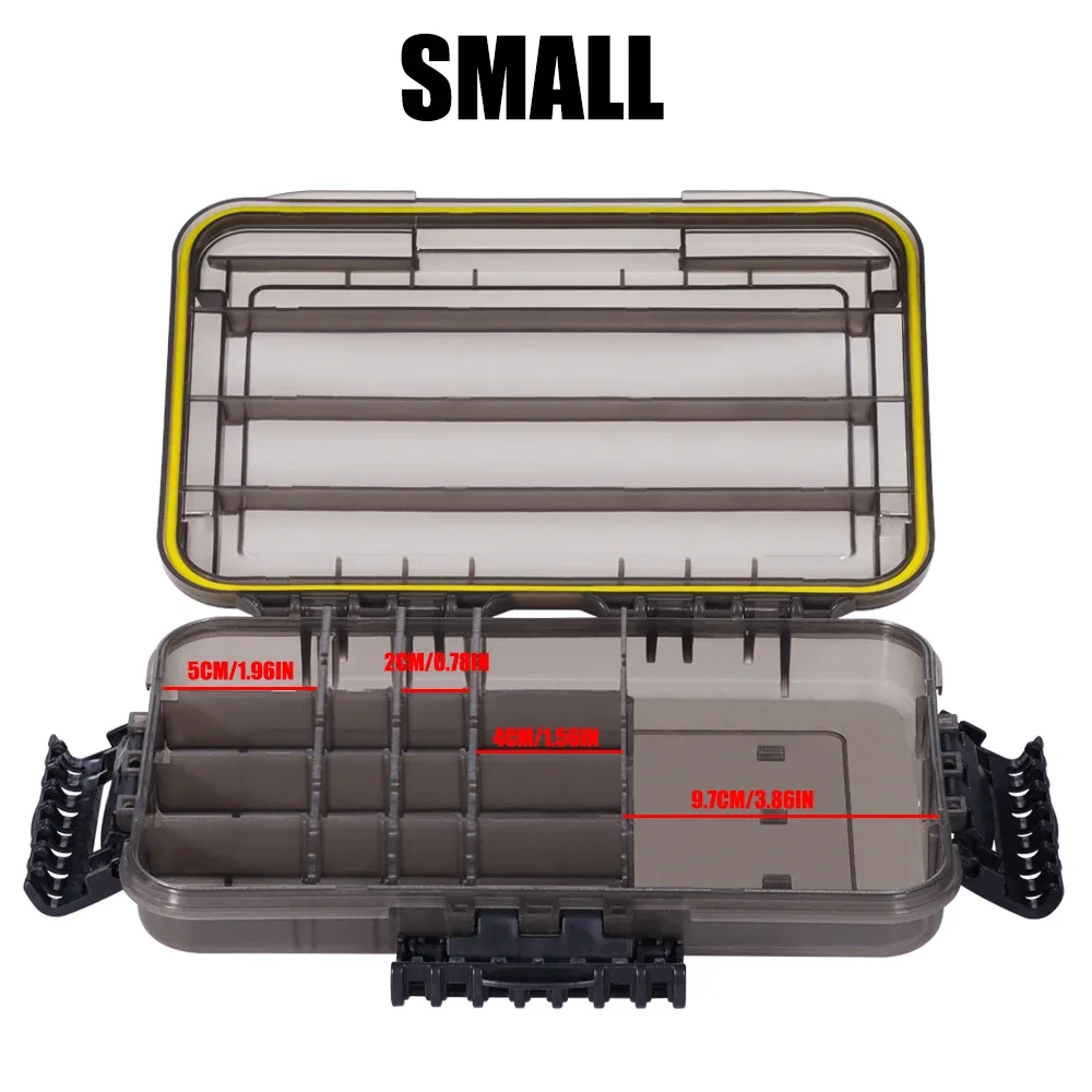 Accesorios de pesca organizados en la caja SAMOLLA