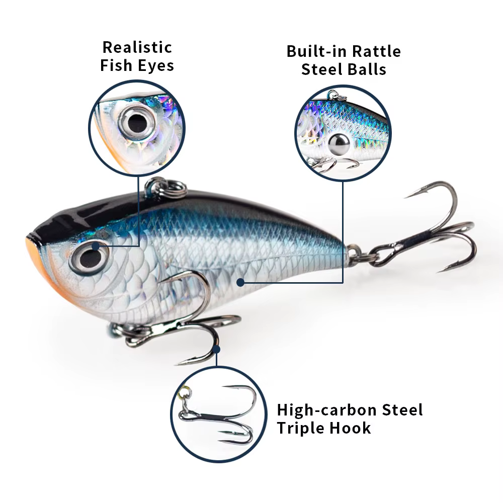 Señuelo VIB Hanlin 60 mm Hundimiento Lento para Lubina y Carpa - imagen 4
