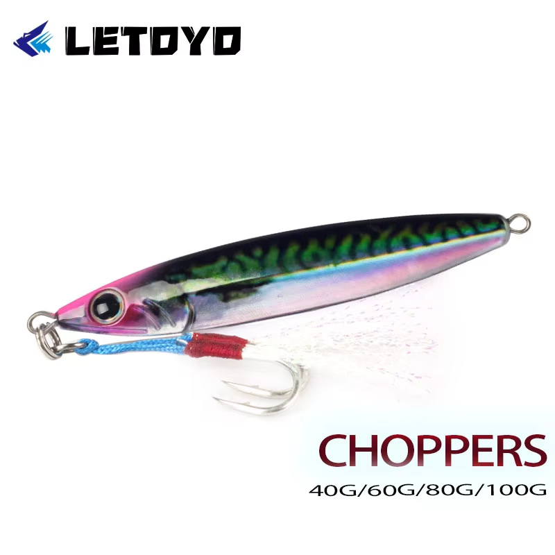 Señuelos Metálicos Letoyo 60g 80g para Jigging en mar y orilla