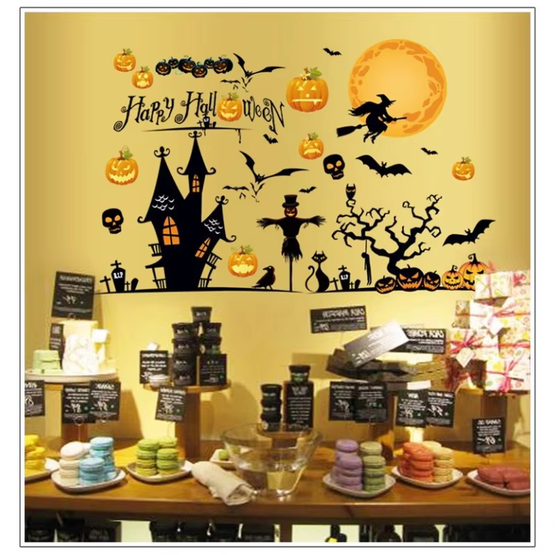 Pegatinas de Halloween extraíbles para pared y ventana - imagen 2