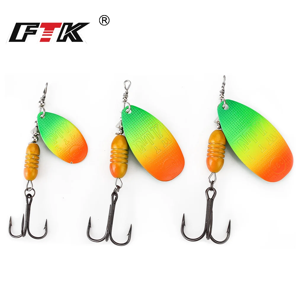 FTK Spinner Bait metálico con anzuelo triple para lucio y lubina - imagen 3