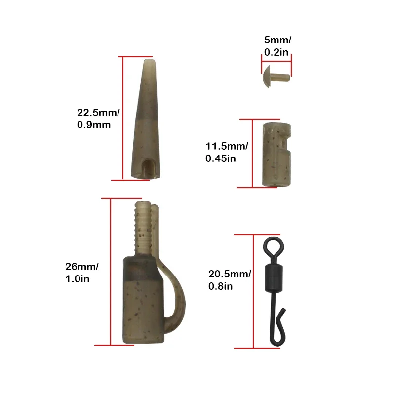 Kit Accesorios Carpa con Clip Correa Gomas y Alimentador Método - imagen 2